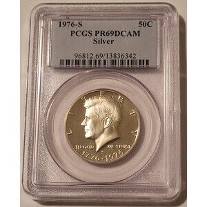 1976 S Kennedy Silver Bicentennial Half Dollar Proof PR69 DCAM PCGS